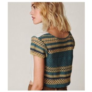 “Free People” crochet - crop festival top